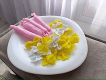 Сосиски и макароны из фетра для сюжетно-ролевых игр